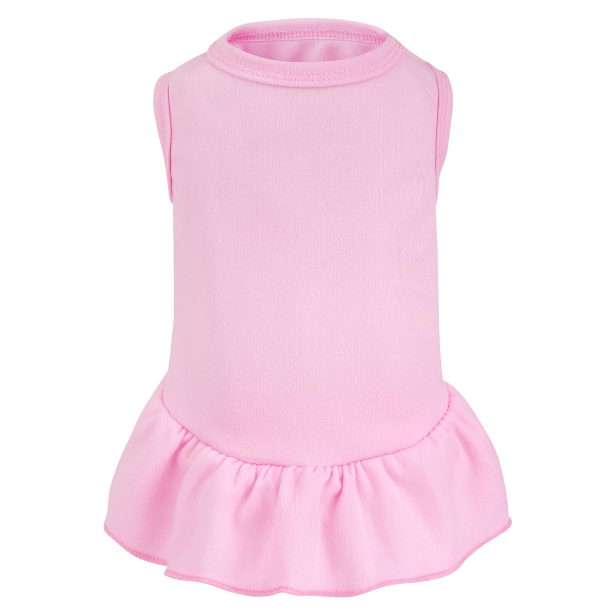 Vestido para perro choyaxo rosa, vista frontal que resalta el color.