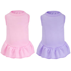 Vestido sin mangas de choyaxo para perros, rosa, cómodo y ligero para verano.