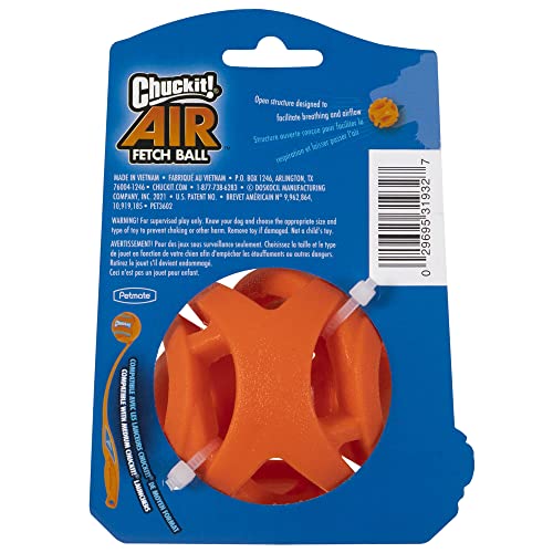 Chuckit! Air Fetch Ball funciona con lanzadores Chuckit! para lanzamientos más largos