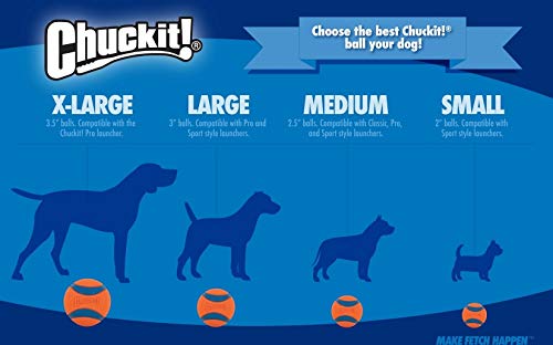 Chuckit! bola luz oscura, juguete duradero para perros activos.
