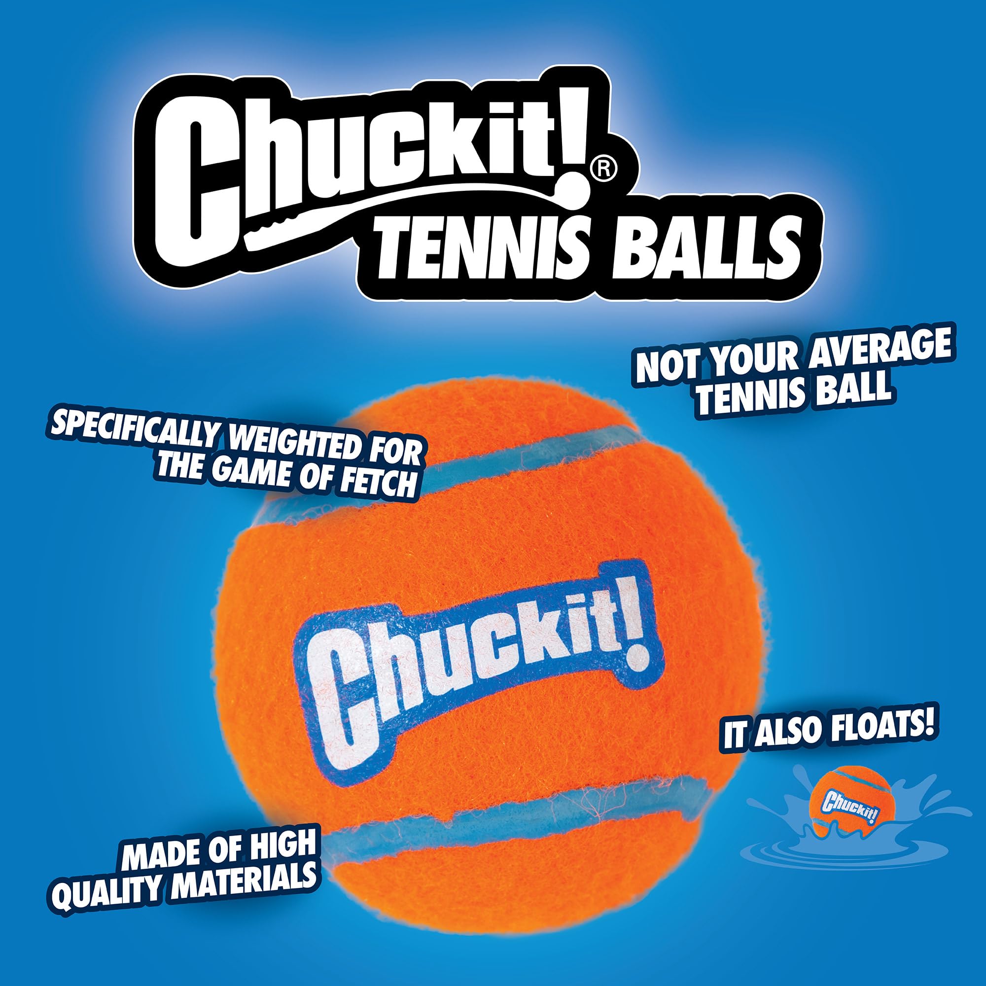 Bola Chuckit! flotante, perfecta para buscar en agua.