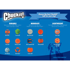 Chuckit! bola de tenis para juego acuático, flotante y eficaz para perros pequeños