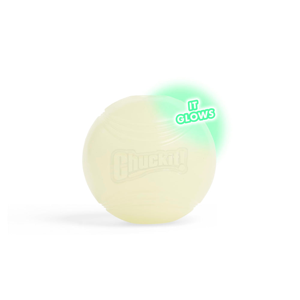 Chuckit! Brillo nocturno, facilita sesiones de juego tras el atardecer.
