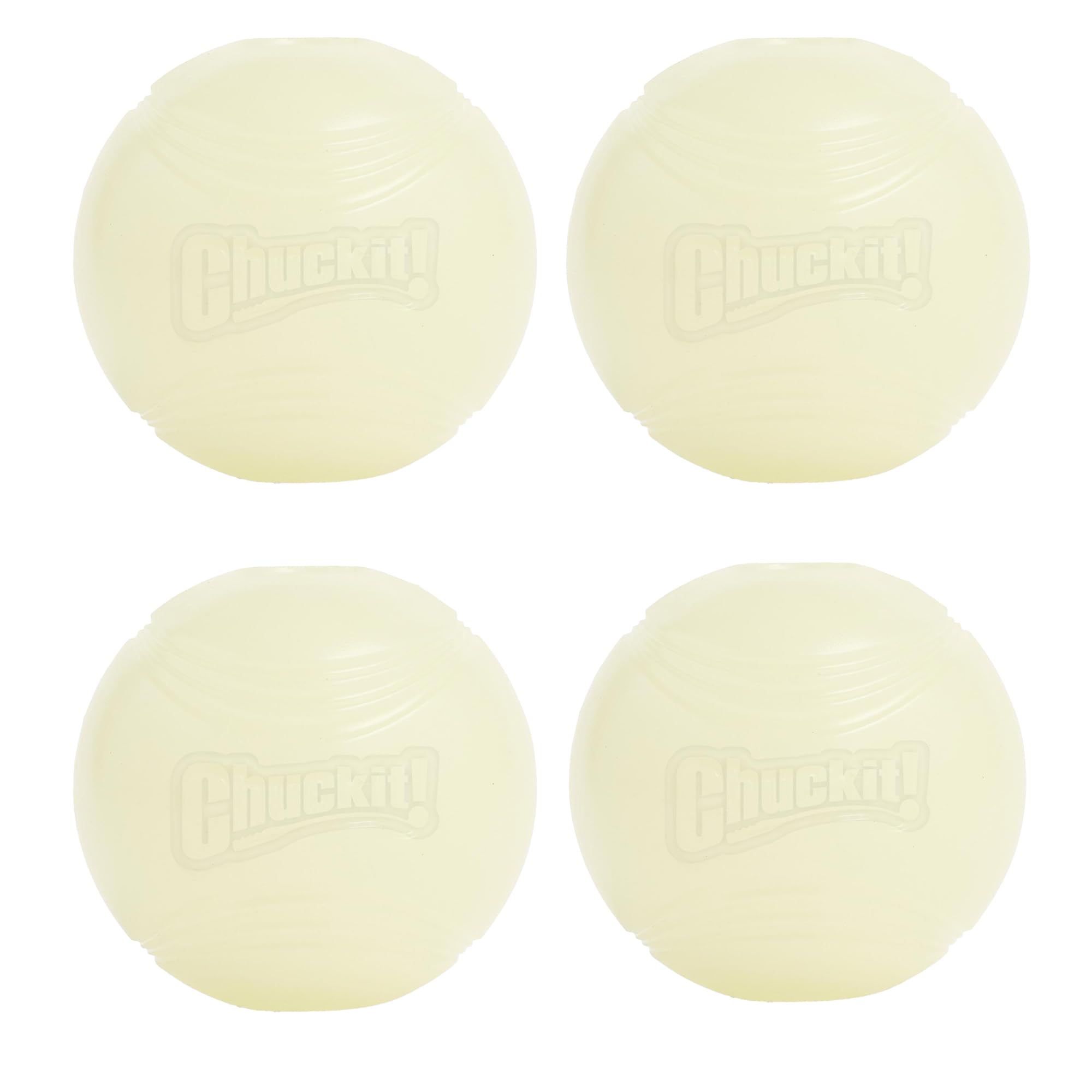 Chuckit! Glow en la oscuridad, pelota de 2,5 pulgadas para juegos nocturnos seguros.