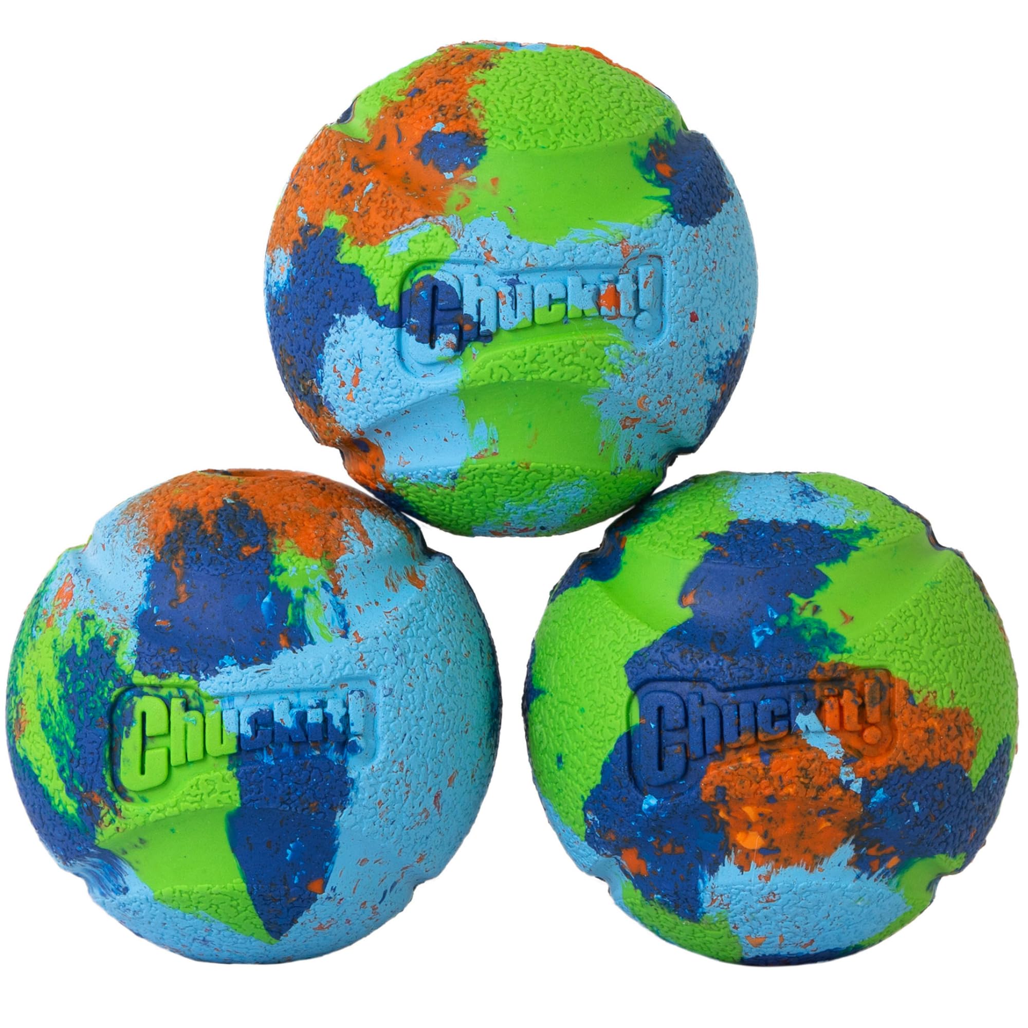 Chuckit EcoFetch bola de 2,5 pulgadas color brillante para juego al aire libre