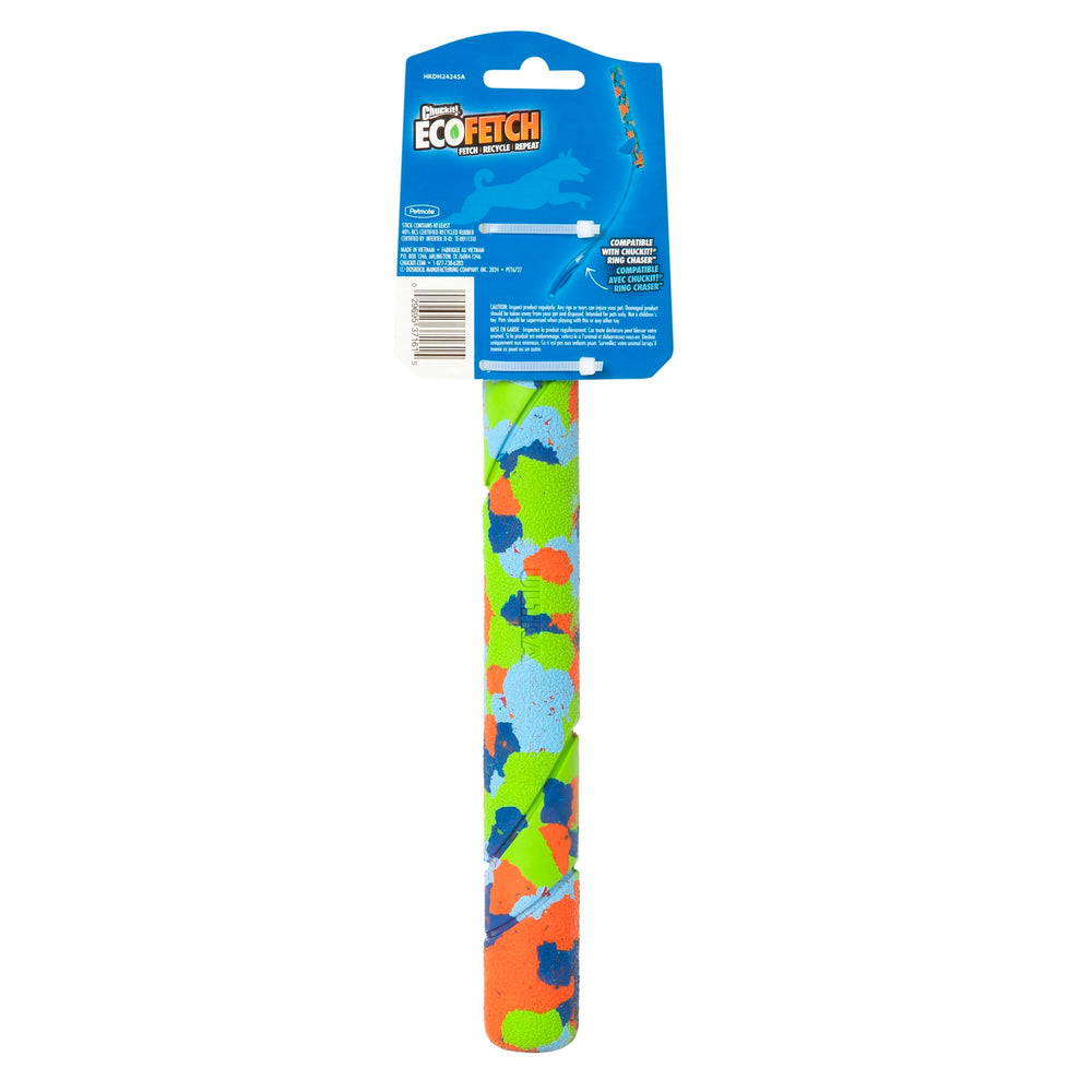 Chuckit EcoFetch Stick, diseño reciclado 40% RCS para una opción sostenible.