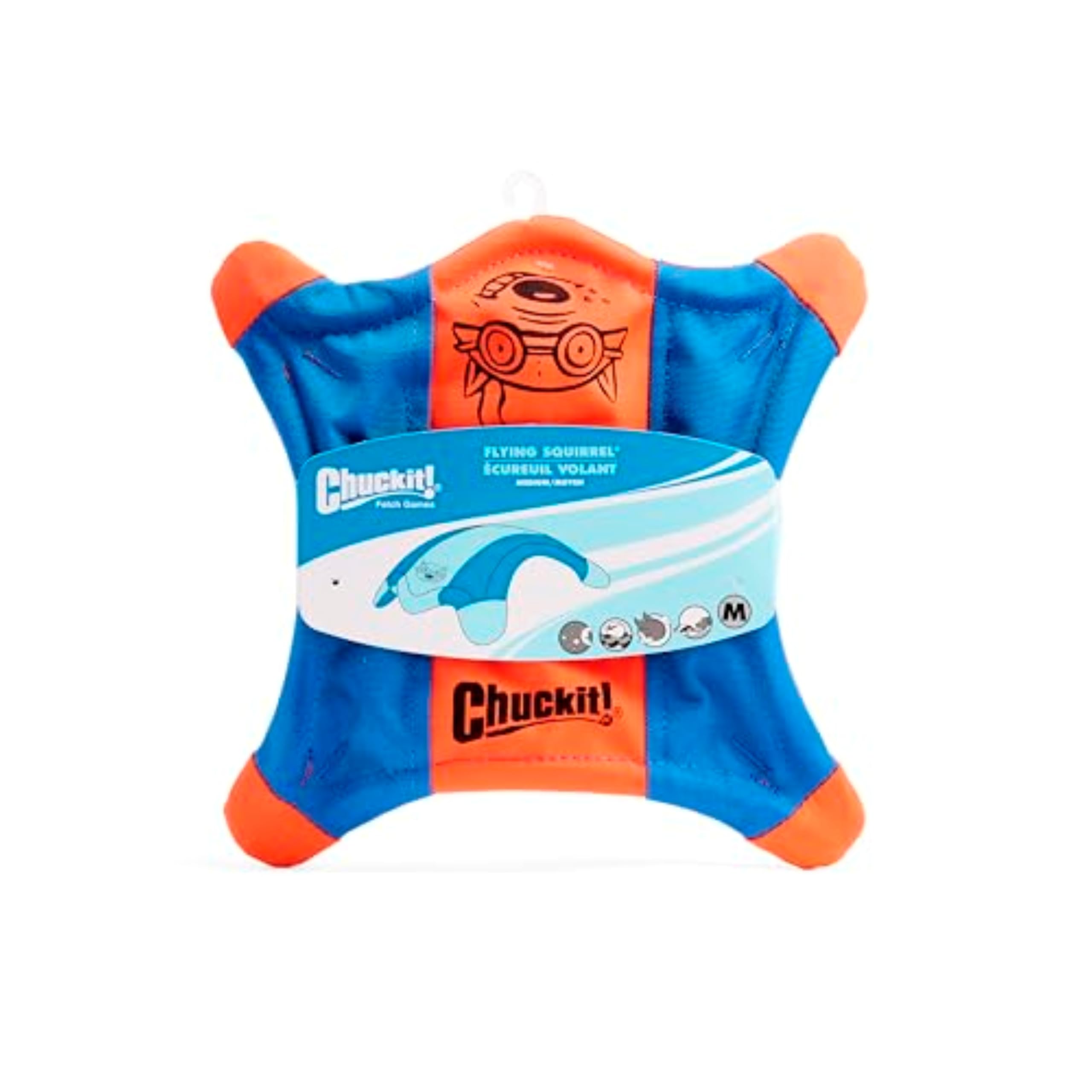 Chuckit! Flying Squirrel flotando, ideal para juegos en piscina.