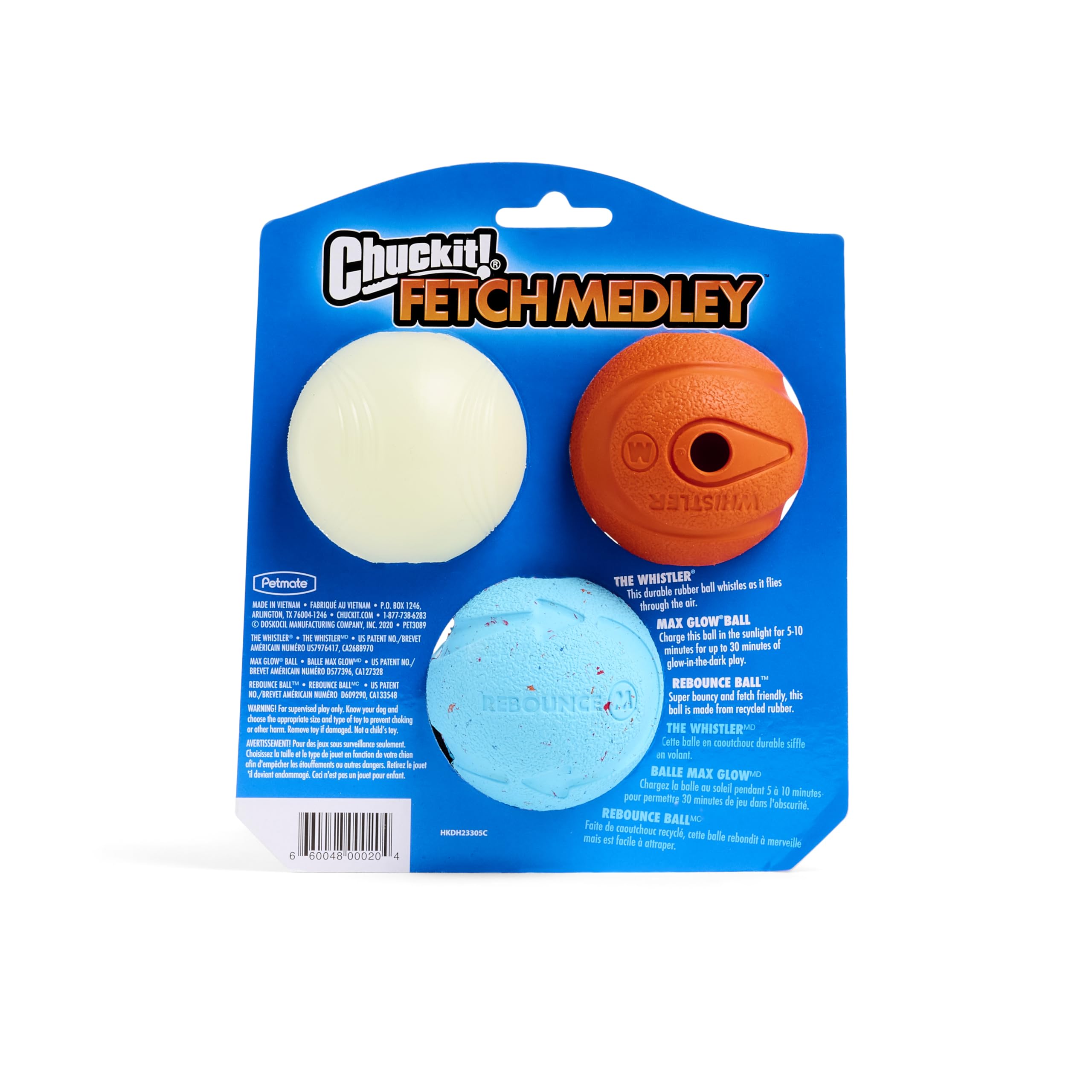 Chuckit Gen 1 Fetch Medley: set interactivo para entrenamiento y diversión compartida.