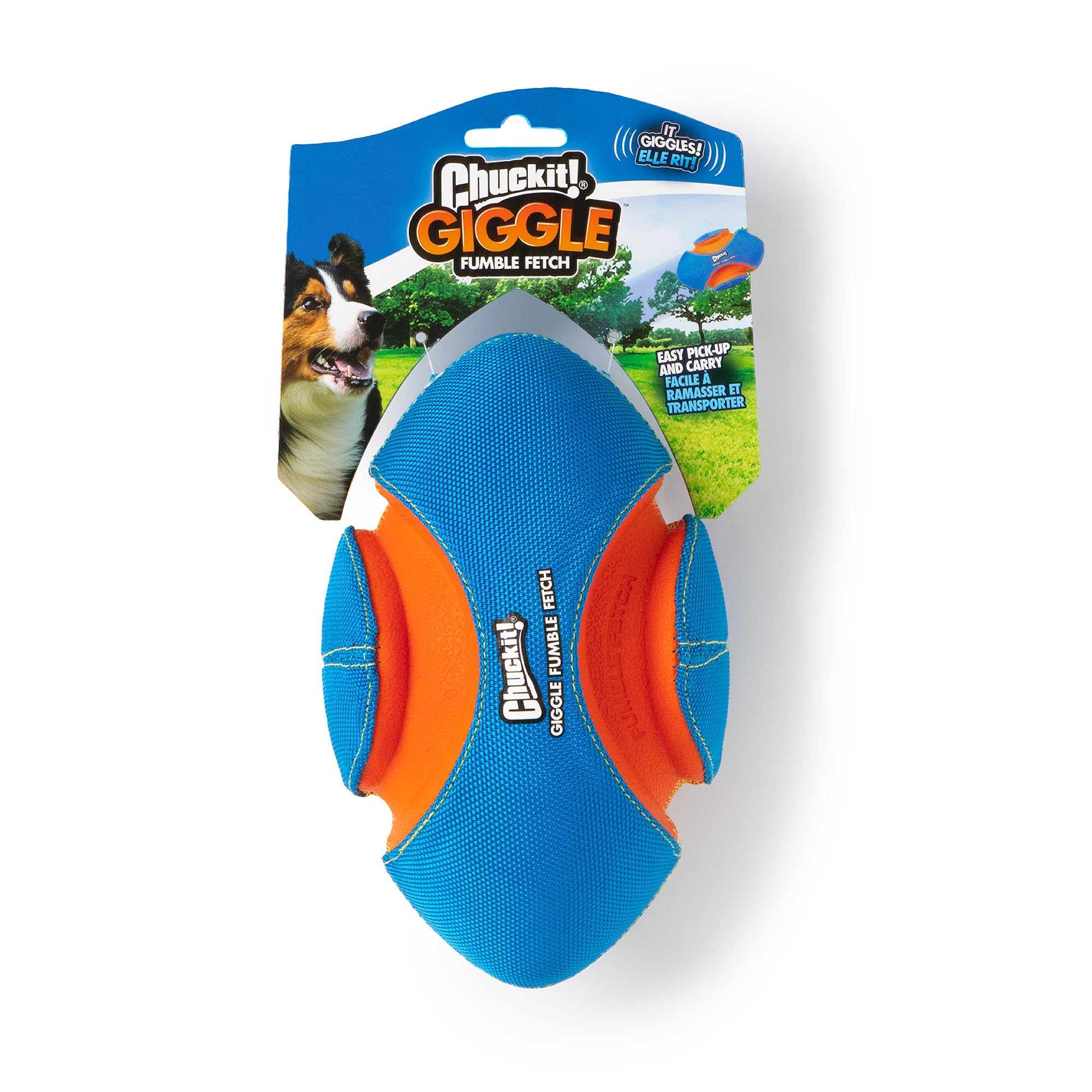 Chuckit! Giggle Fumble: bola de perro de 7.9 pulgadas para juego en todas las razas.