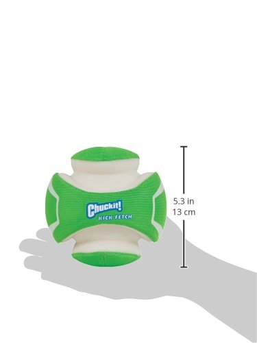 ChuckIt! Kick Fetch alto contraste, fácil de encontrar en pastos altos.