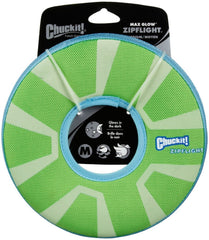 Chuckit! Max Glow Zipflight, juguete para perro mediano, ideal para juegos nocturnos visibles