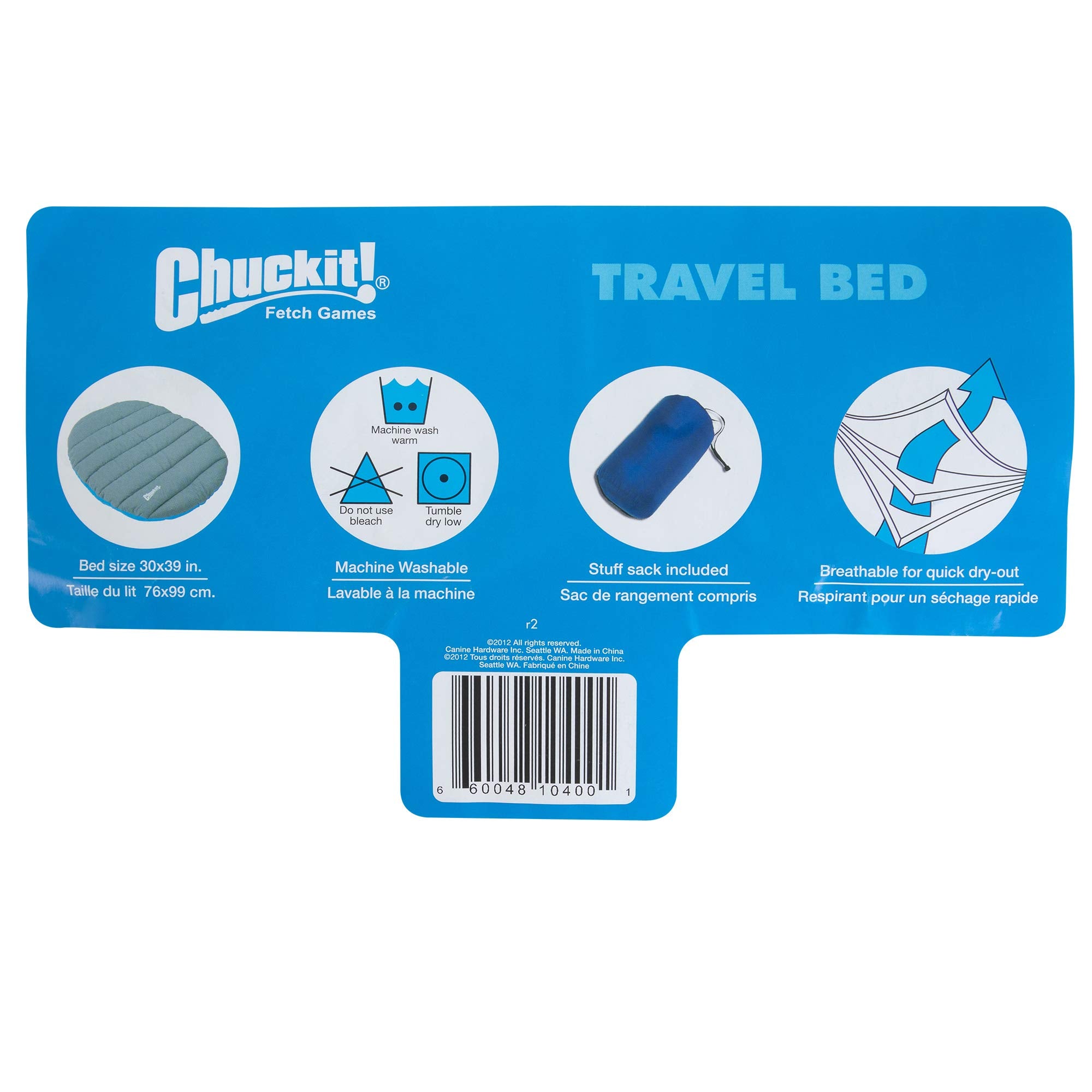 Chuckit! Outdoor Travel Pillow revestimiento-poly-suede-suave, tacto agradable.