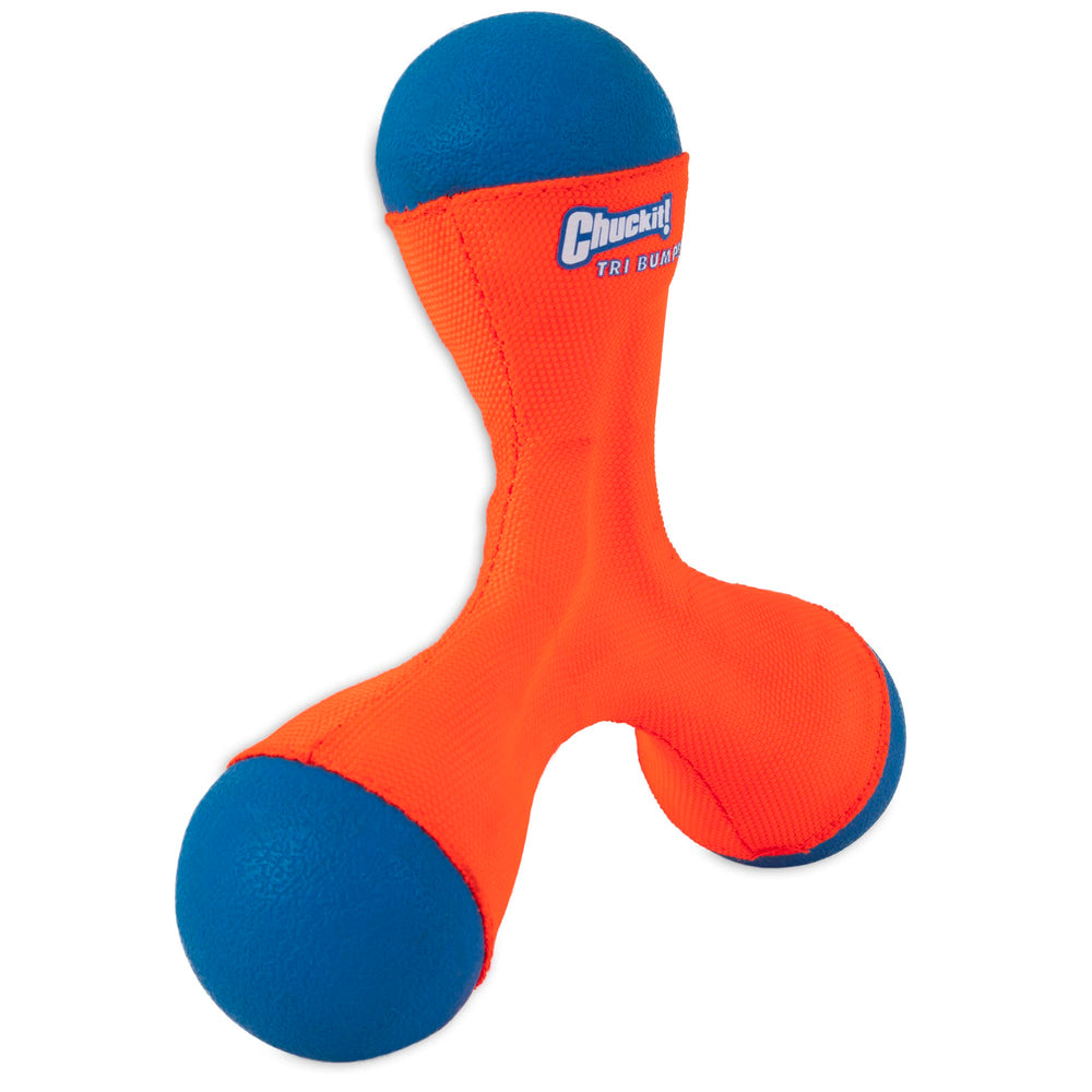 Chuckit! Tri-Bumper juego fetch y jalón para perros activos.