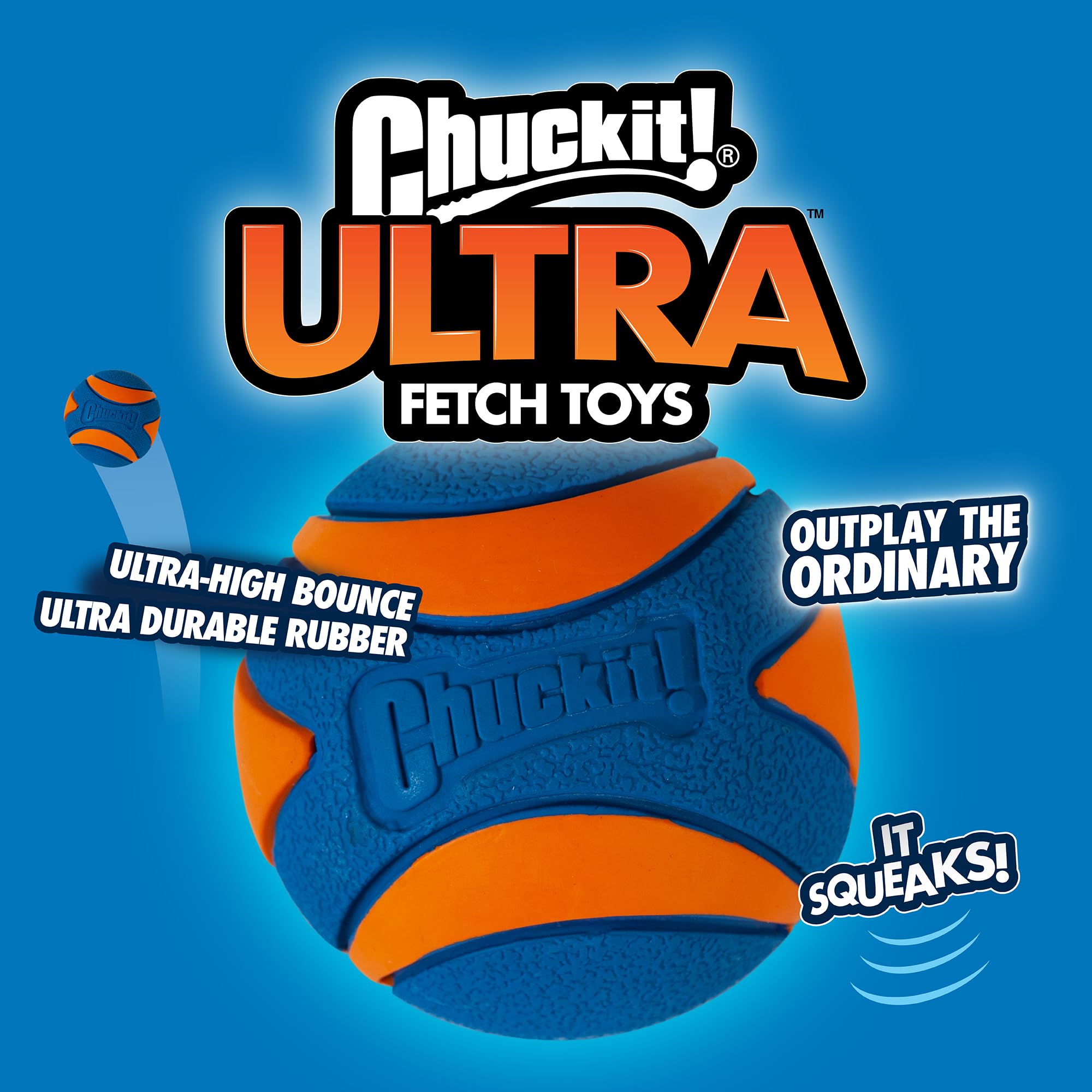 Pack de tres Chuckit! Ultra Ball para más oportunidades de juego