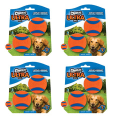 Chuckit! Pelota Ultra en naranja y azul para mayor visibilidad durante la búsqueda.