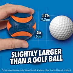 Chuckit Ultra Squeaker Ball con sonido integrado para mayor emoción durante el juego de traer.