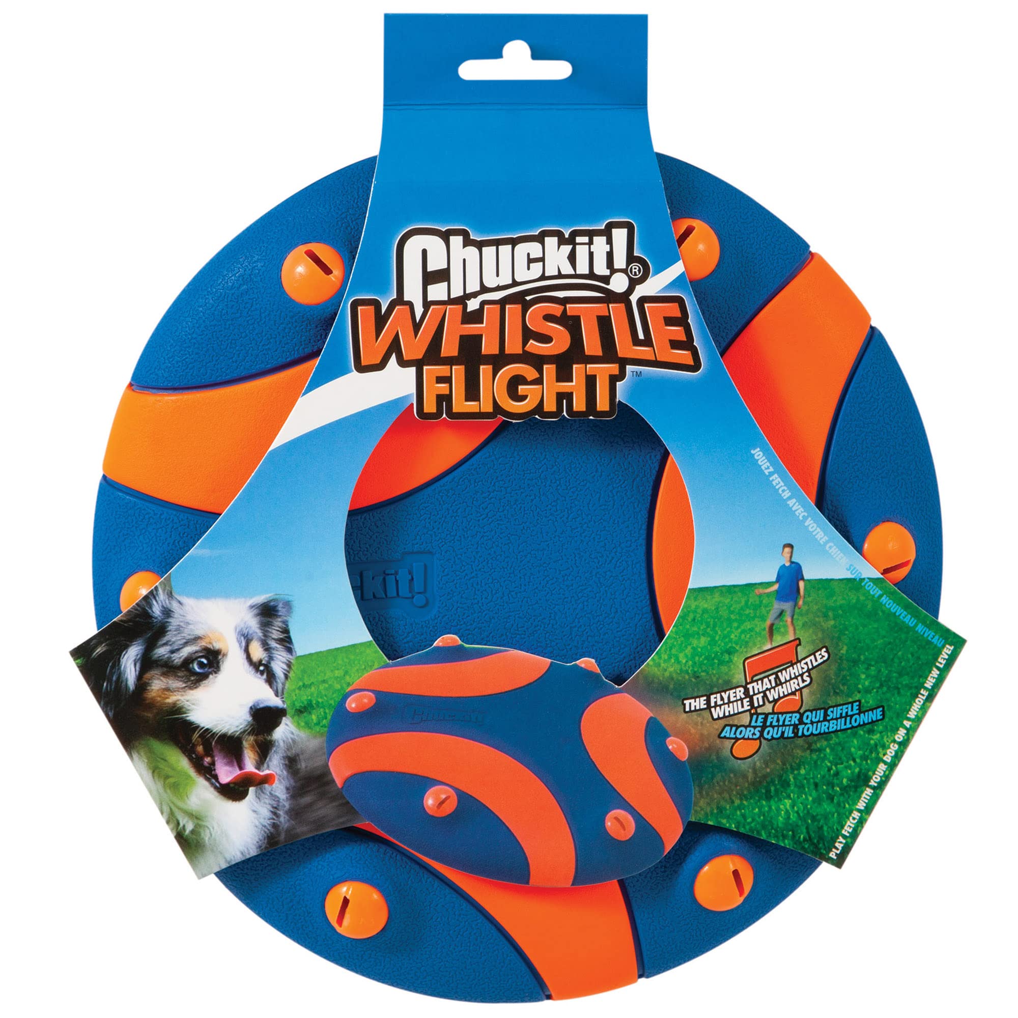Chuckit Whistle Flight silbido en el aire, mantiene a tu perro atento durante el juego de buscar.
