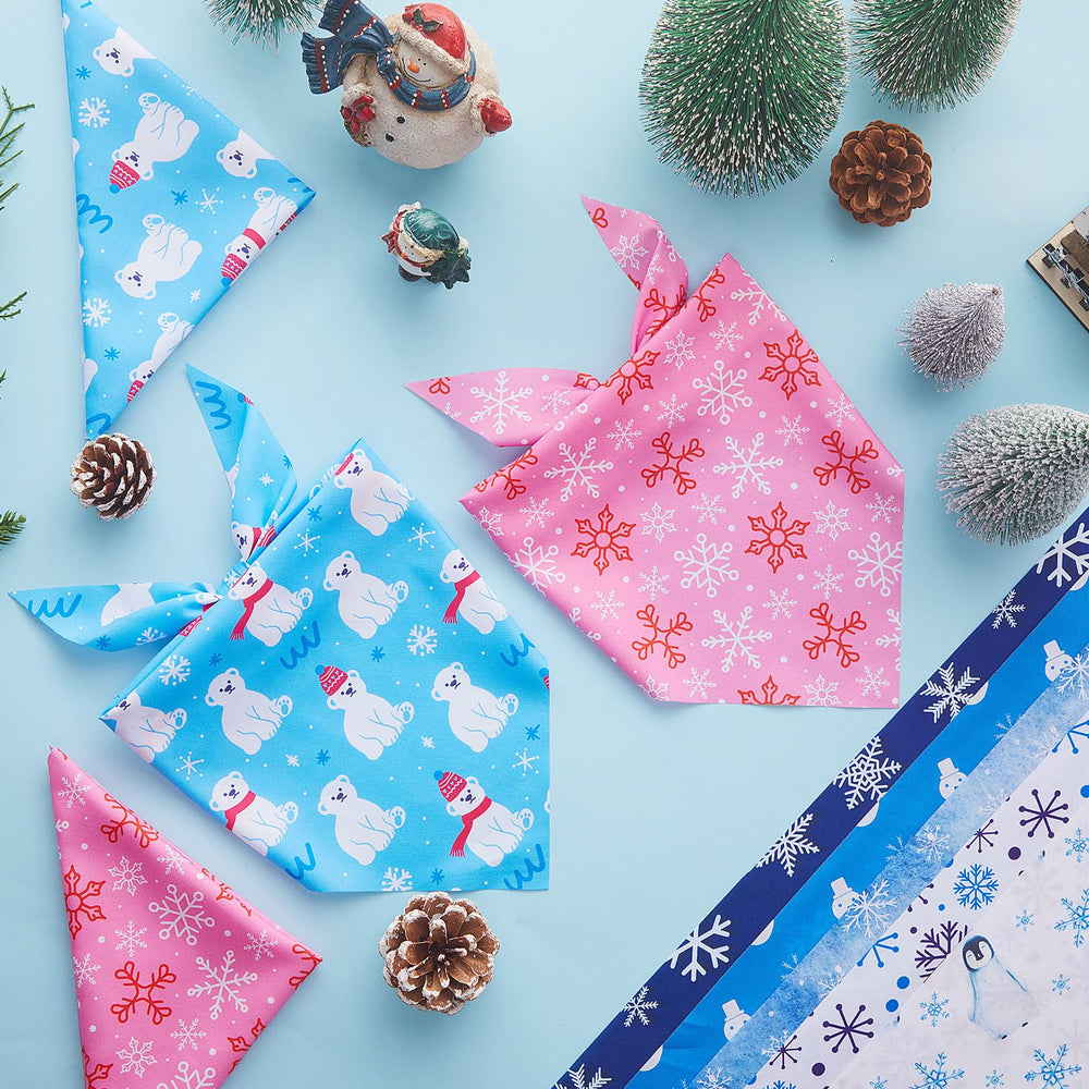 Bandanas con patrones navideños Chunful, ideal para lucir a tu mascota