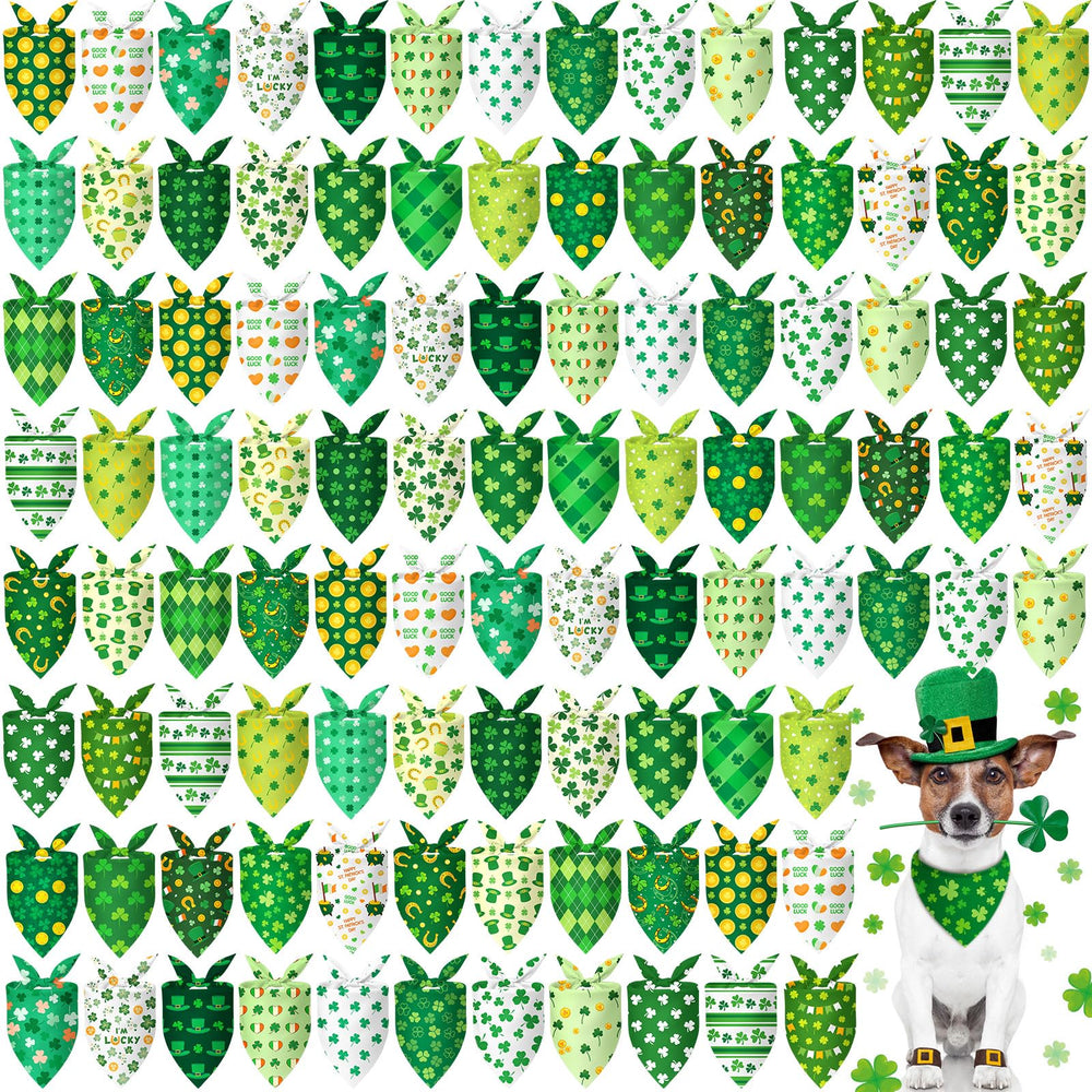 Bandana Chunful para perro con tréboles, ideal para Día de San Patricio