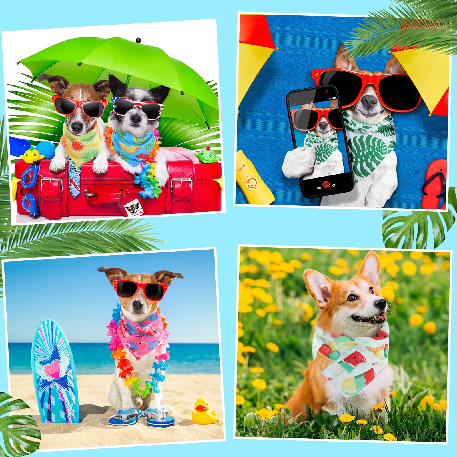 Bandanas Chunful para perro con hojas-otoño, resalta el estilo en temporada de cosecha.