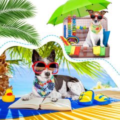 Bandanas Chunful para perro con hojas-verano, añade color y encanto a cada paseo.