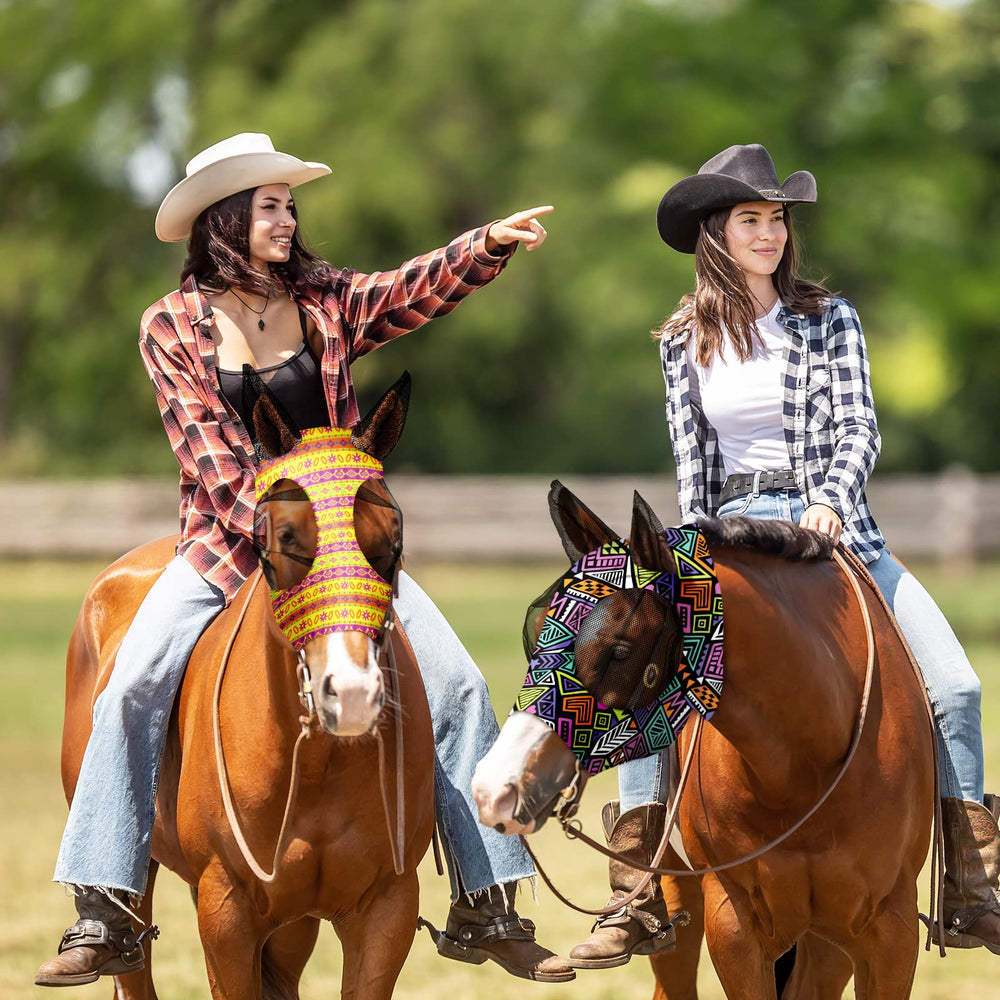 Chunful juego de 6 máscaras moscas para caballos, variedad de estilos.