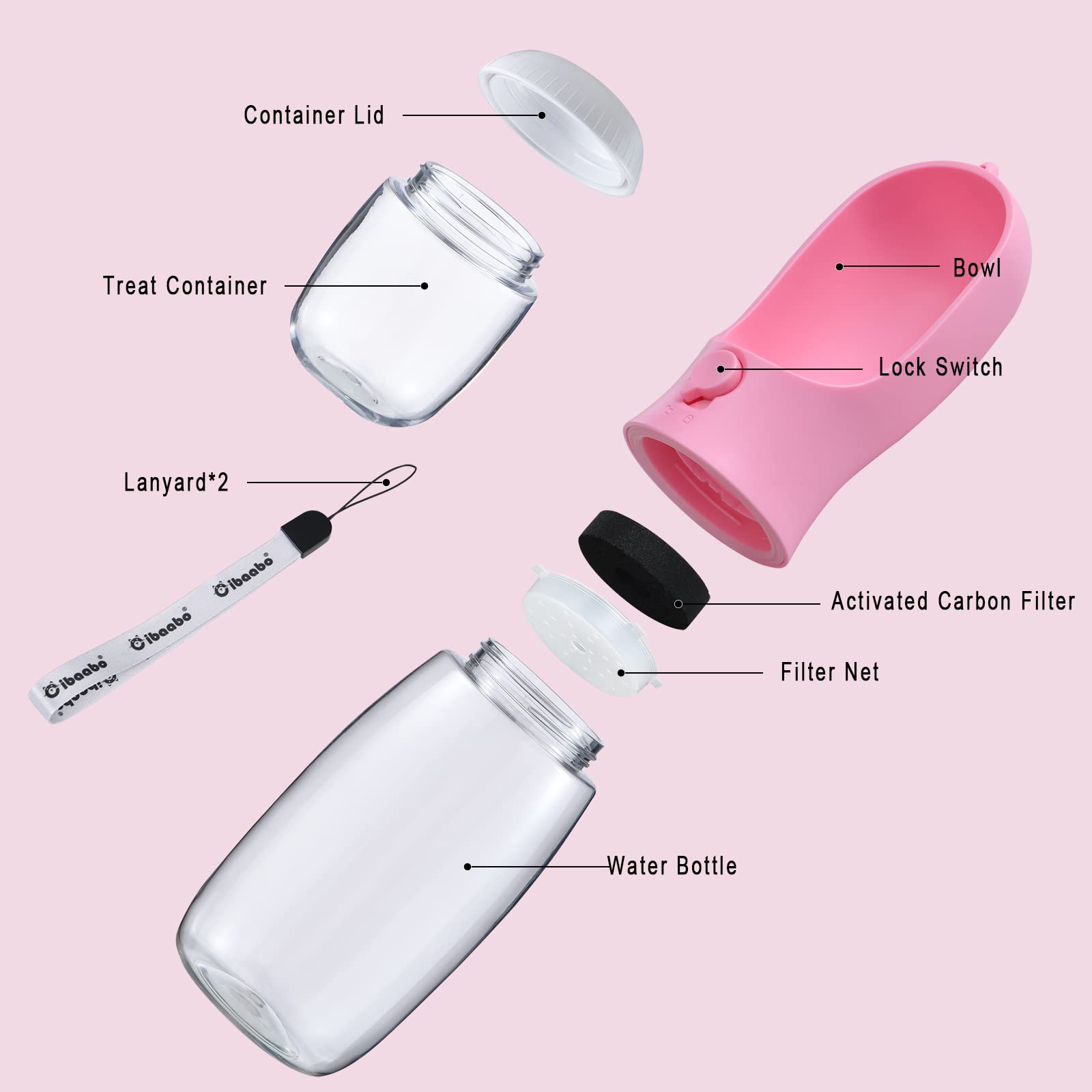 Cibaabo con capacidad de 550 ml para aventuras largas.