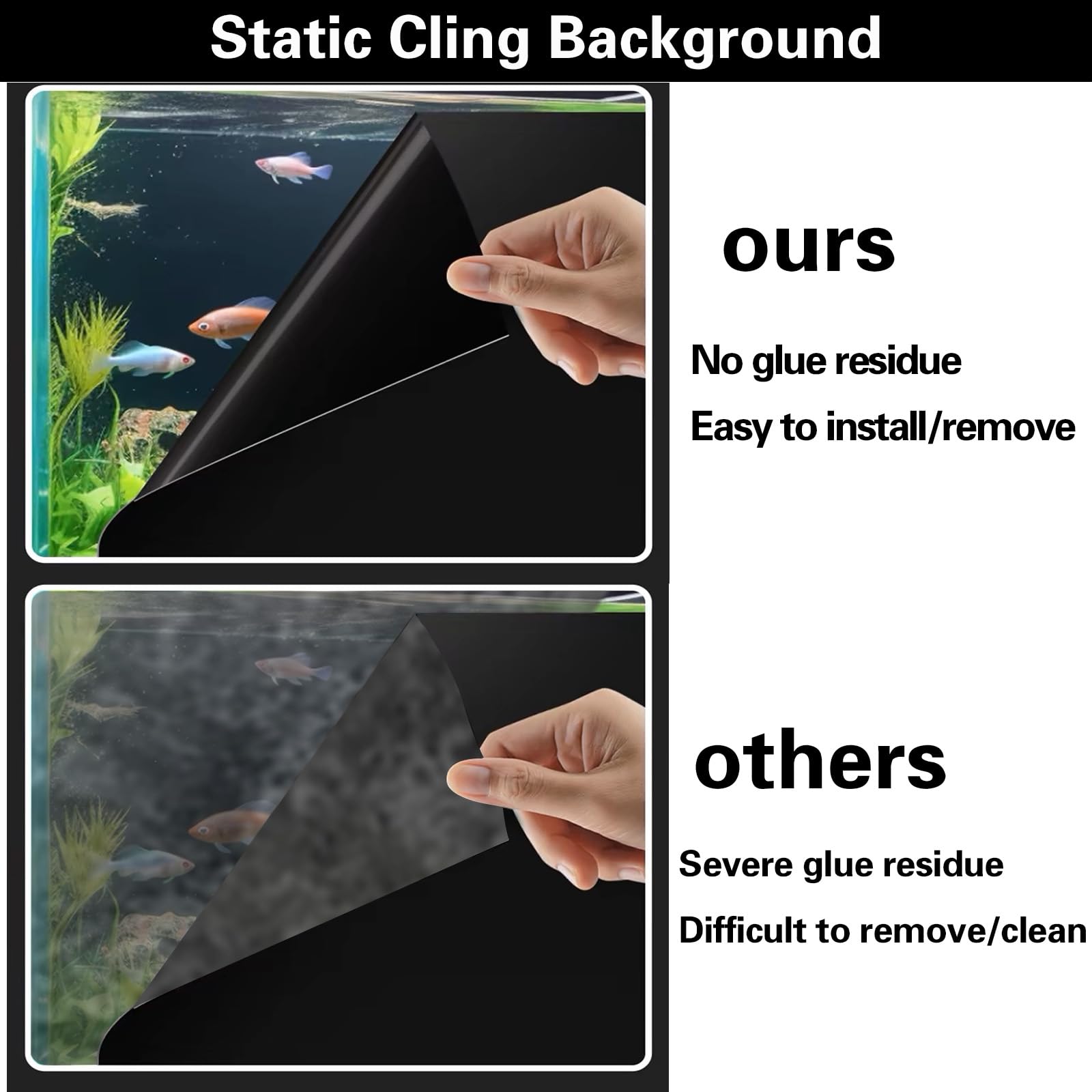 Retirada sin residuos con fondo negro CICK SEED para acuario.