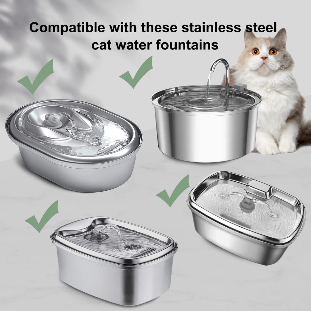 Cirfifth compatibilidad bebederos de acero inoxidable para gatos, durabilidad y uso prolongado.