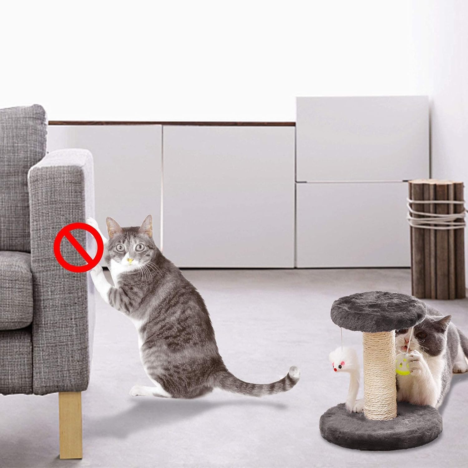 Cisila plataforma redonda para descanso cómodo del gato.