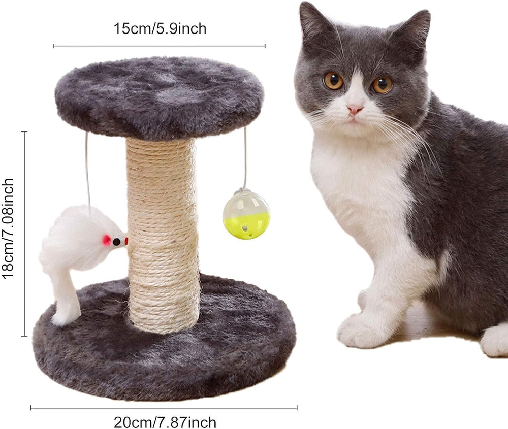 Cisila torre rascador con bola de peluche para juego interactivo.
