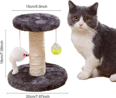Cisila torre rascador con bola de peluche para juego interactivo.
