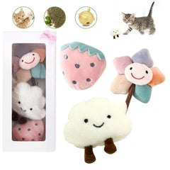 CKFPS juguete para gatos fresa con hierba gatera, estimulación y juego