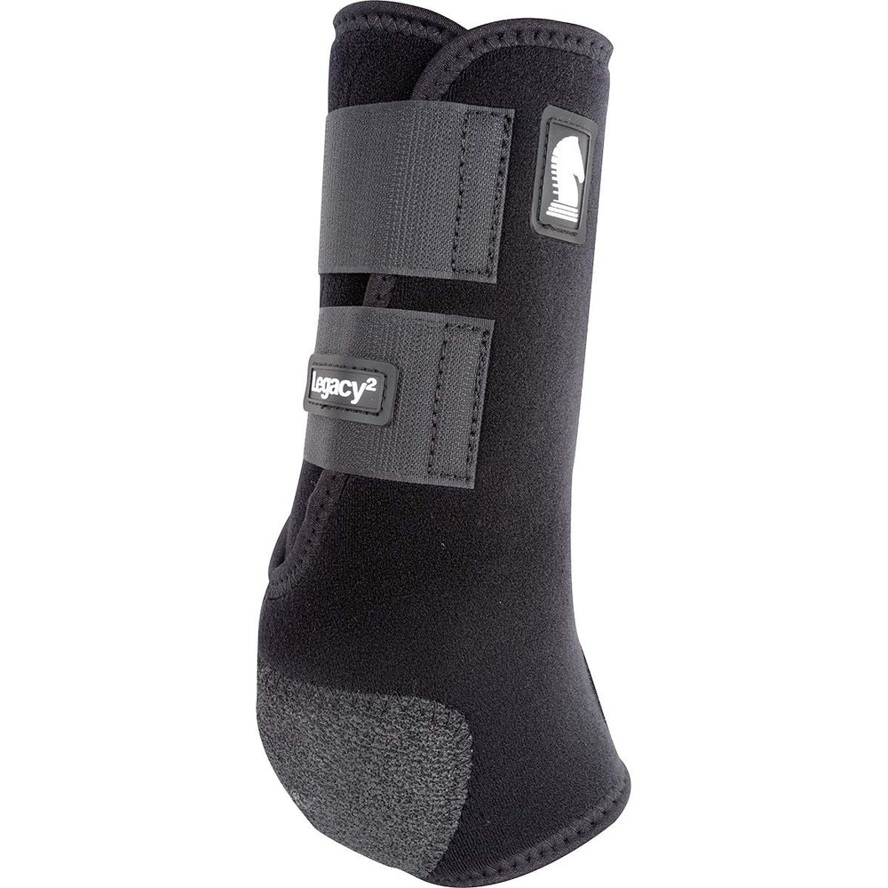 Classic Equine Legacy2 protección ante impactos, vista frontal, diseño robusto para maniobras intensas