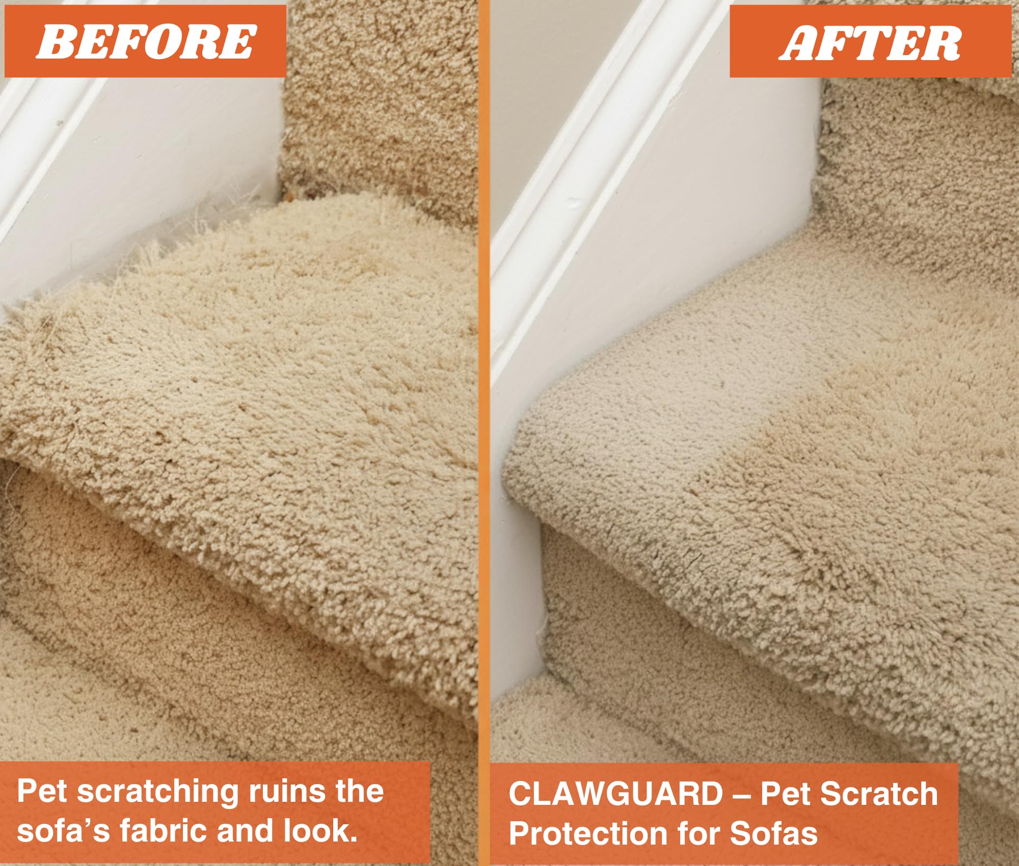 CLAWGUARD protege sofá y sillón con capa transparente y adhesivo duradero