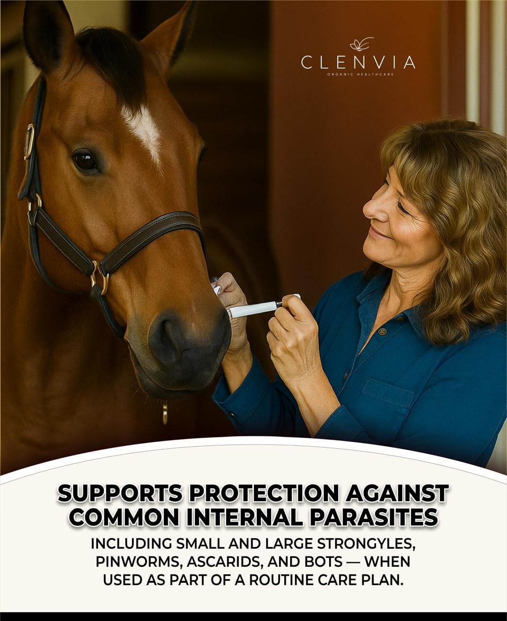 CLENVIA contenido 1,87% activo para uso equino