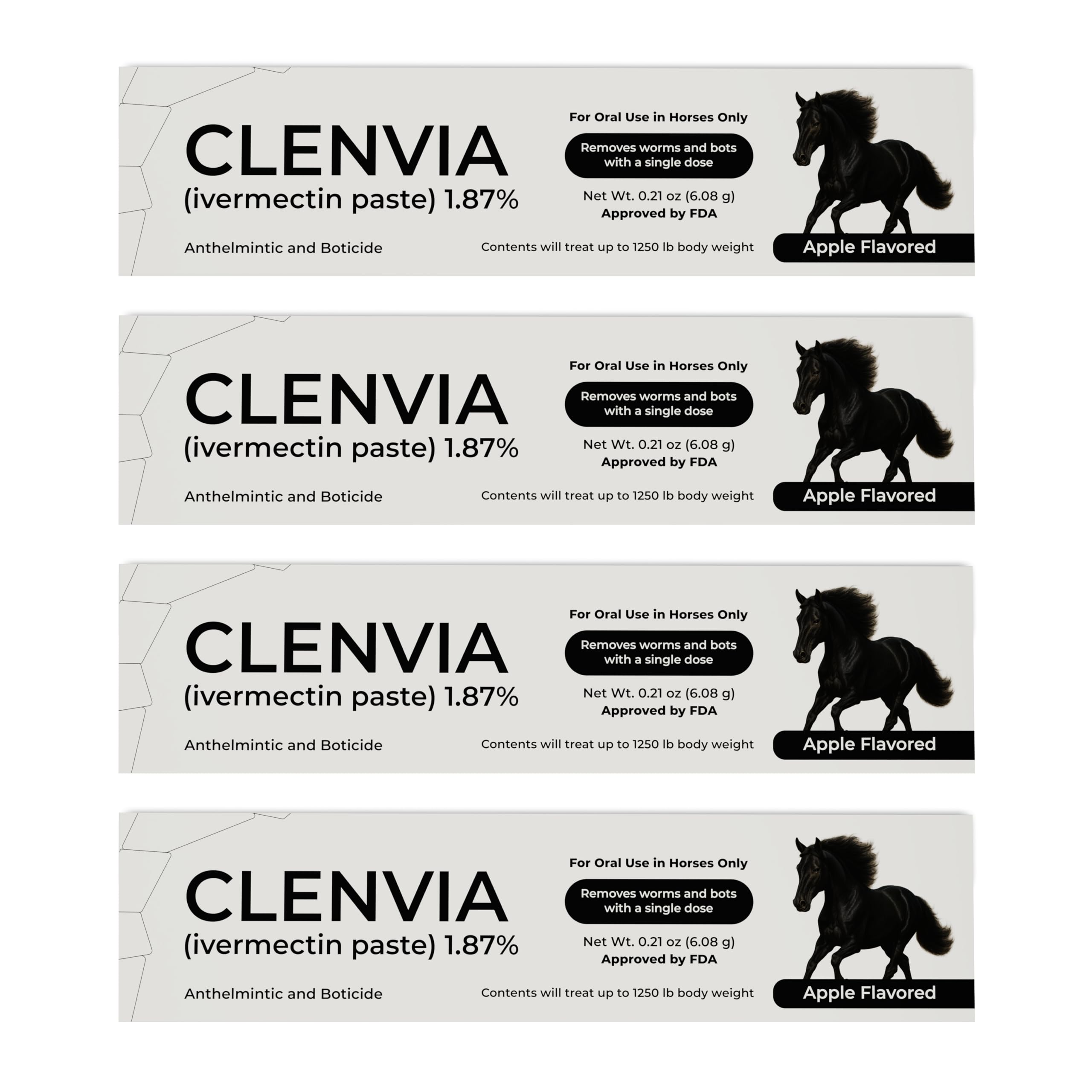 CLENVIA jeringa calibrada para dosis precisas en caballos