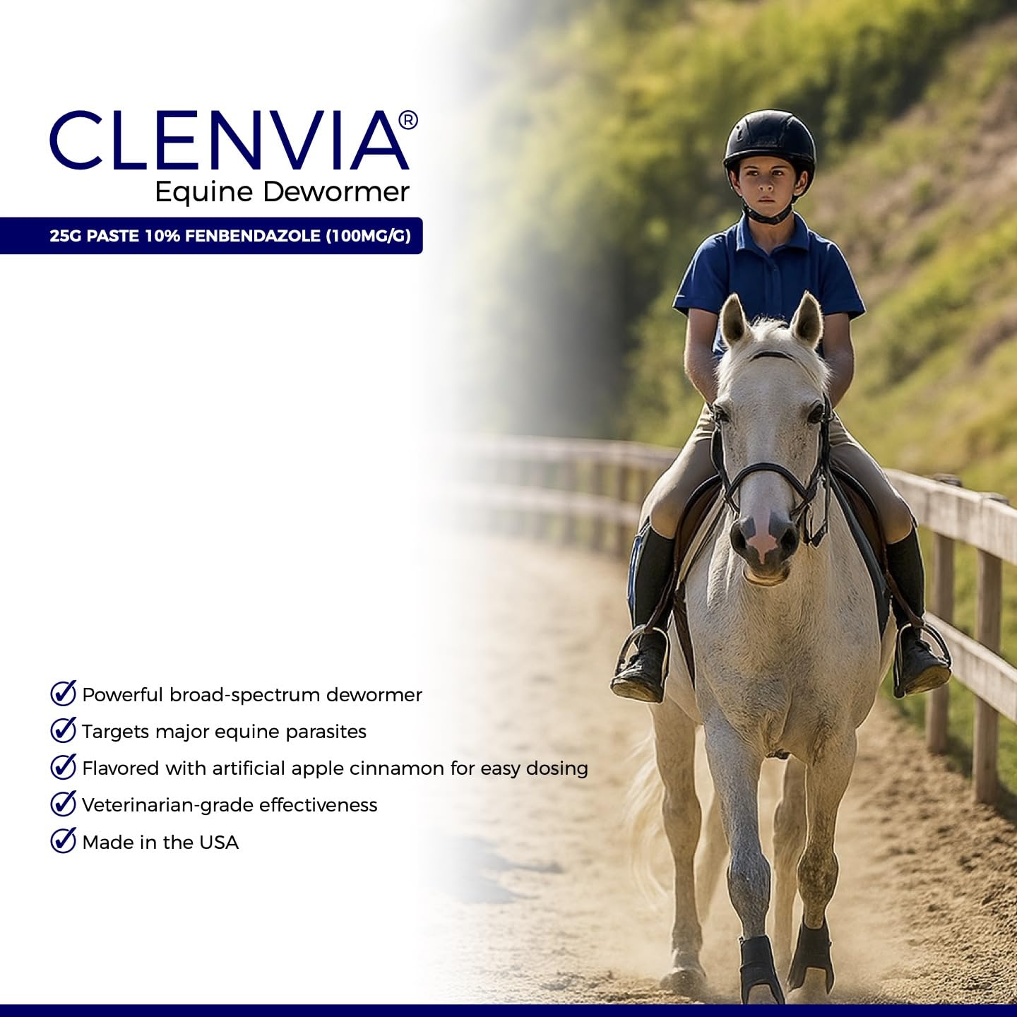 Jeringa de CLENVIA 25 g, dosis marcada para administración precisa.