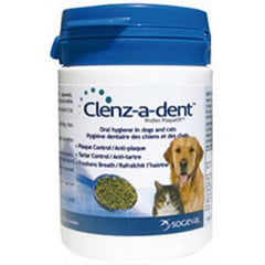 CLENZ-A-DENT Additivo alimentario para reducir placa y mal aliento, uso diario.
