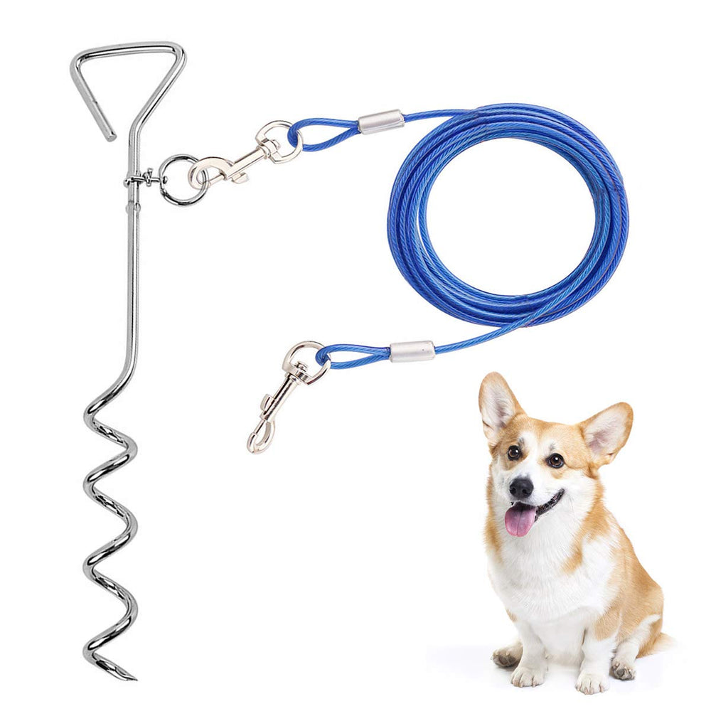 CLKHOWL cable amarre para perro de 30 ft, libertad segura al aire libre.