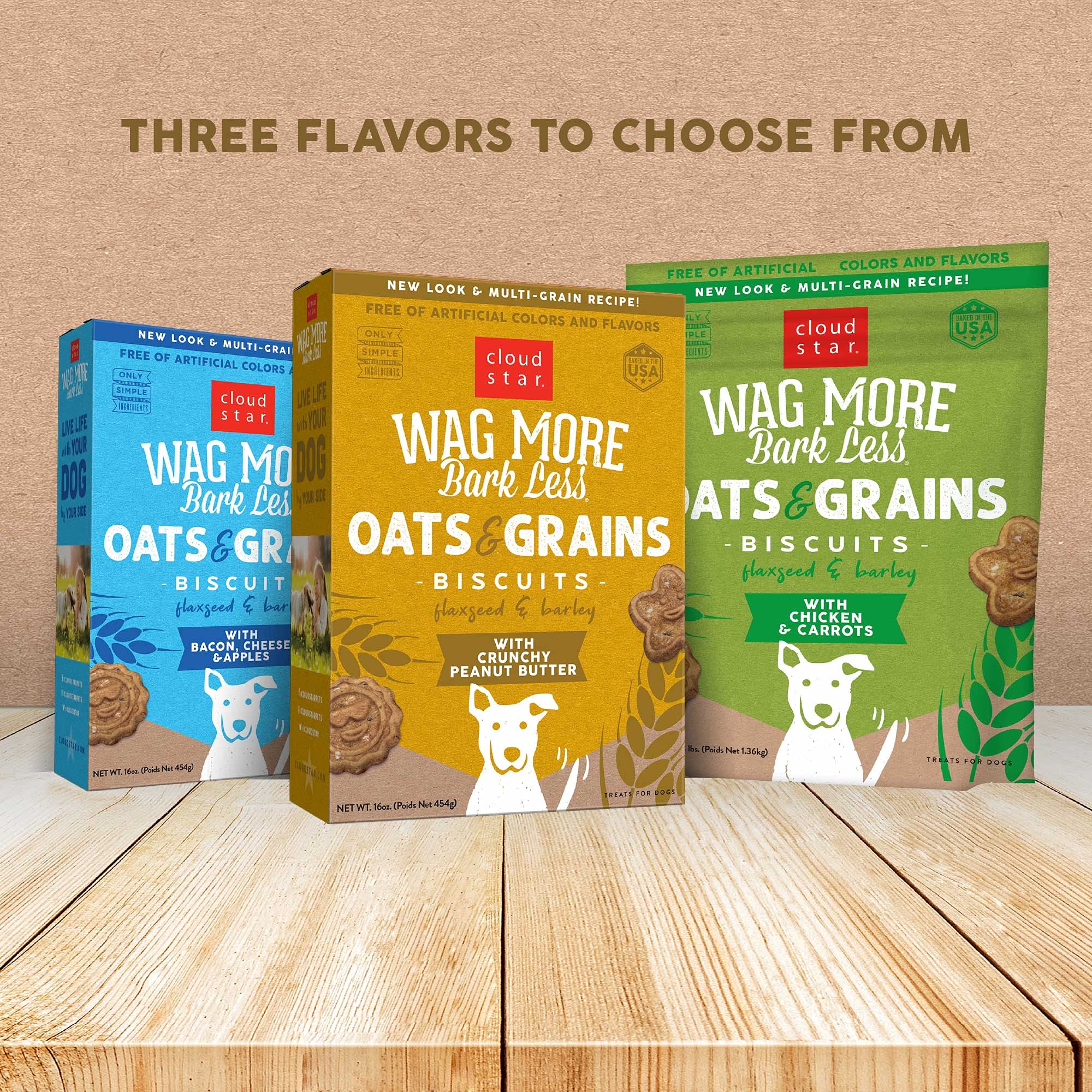 Sin colorantes artificiales, opción natural de Cloud Star para perros.