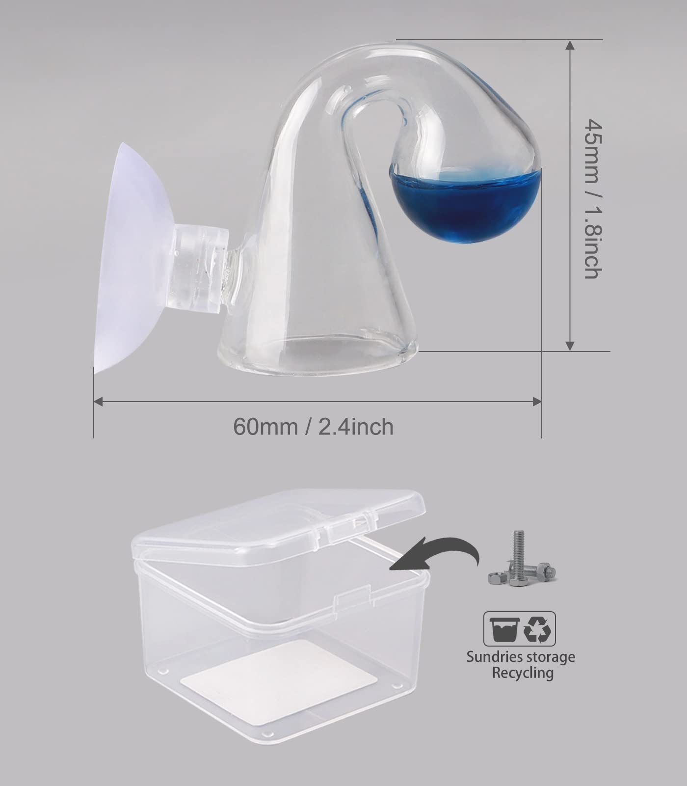 Cristal de alta claridad que potencia la lectura del CO2 en acuario.