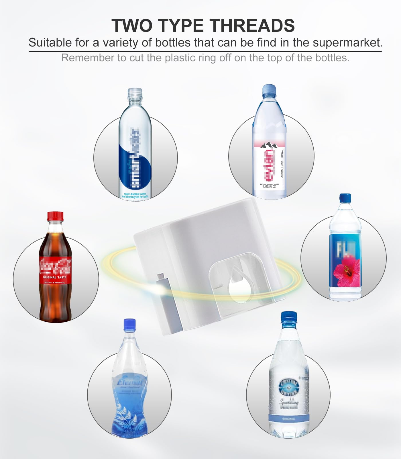 Botella de agua mineral de un litro y medio para el sistema de incubación Clscea.
