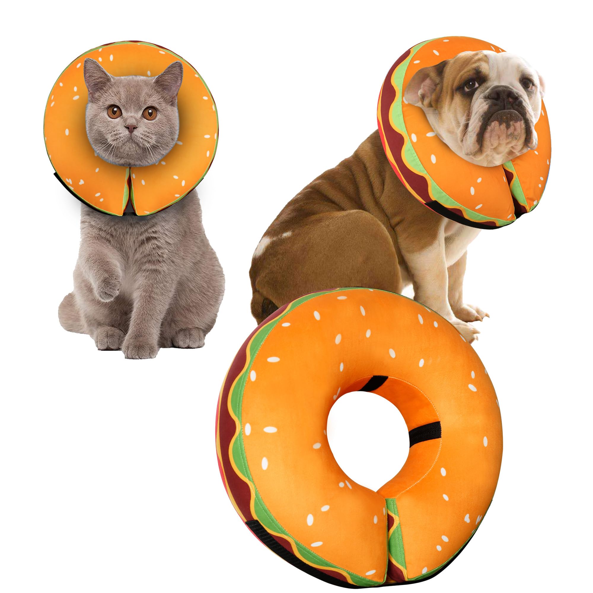Collar dona inflable de Cneo para perros protege la herida sin bloquear la visión.