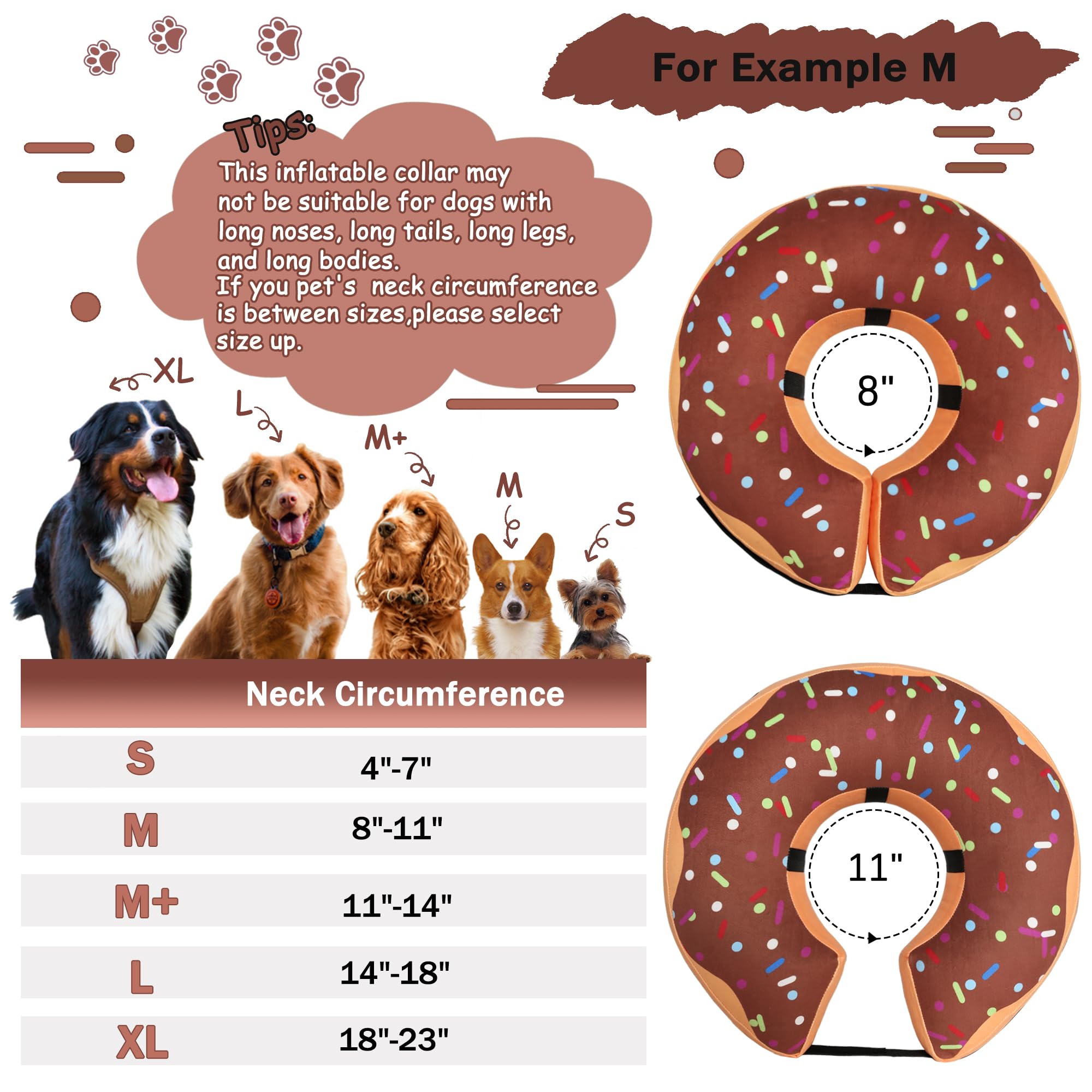 Cneo Collar Rosquilla suave, vista lateral, protección versátil para casa y viaje.
