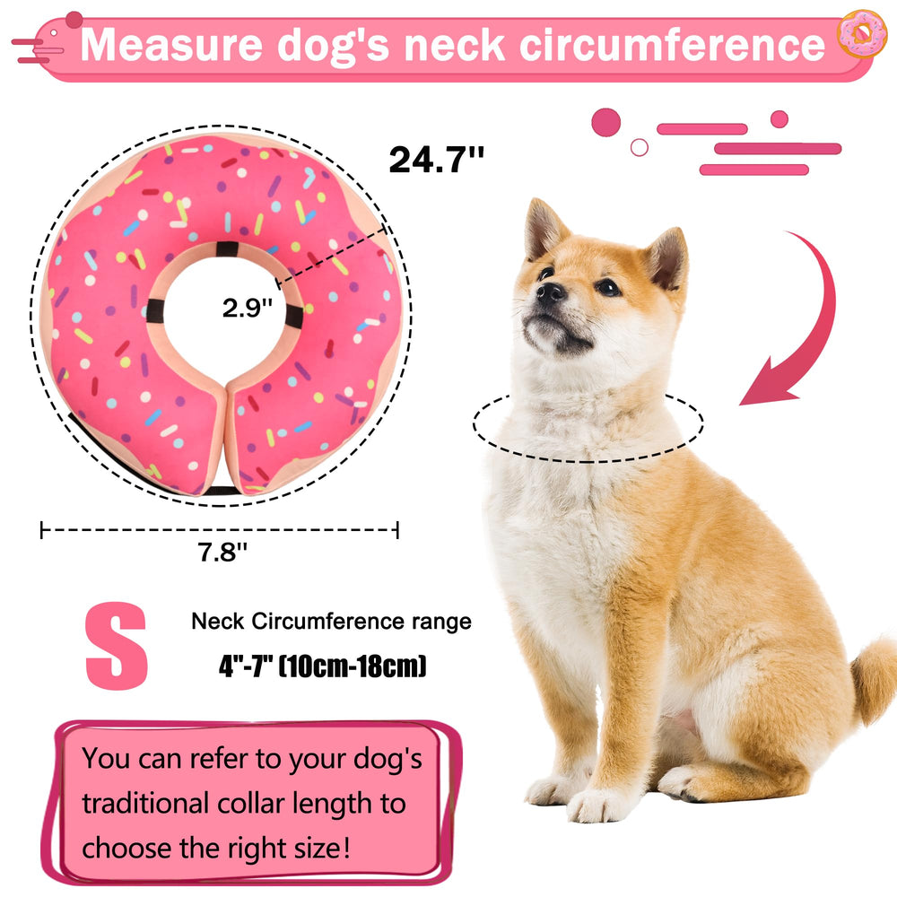 Cneo collar inflable dona rosa fácil de lavar y mantener limpio.