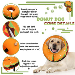 Cneo collar rosquilla para perro: estética agradable y ayuda suave durante la recuperación.