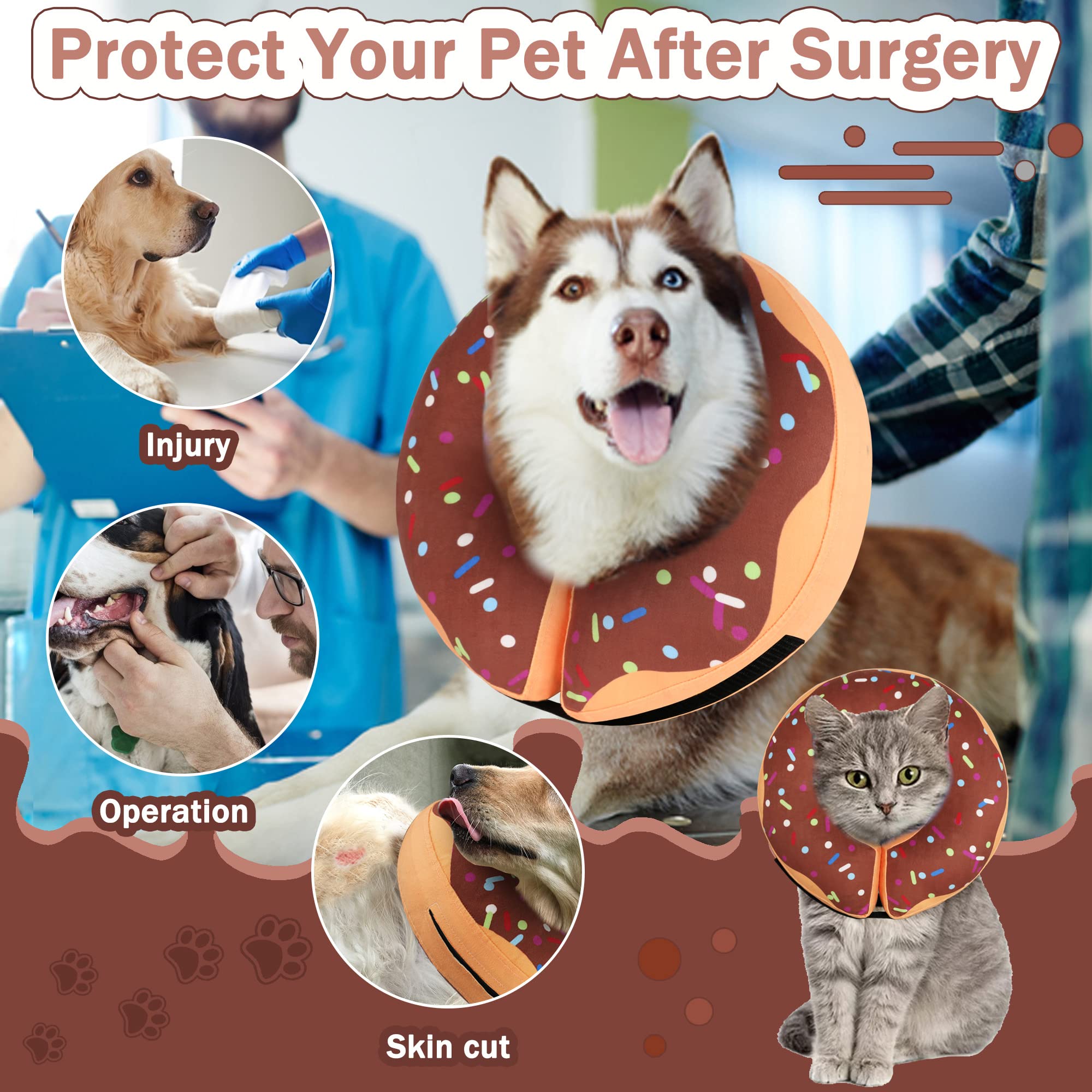 Cneo Collar rosquilla inflable, detalle material: tela suave y roces reducidos para la comodidad