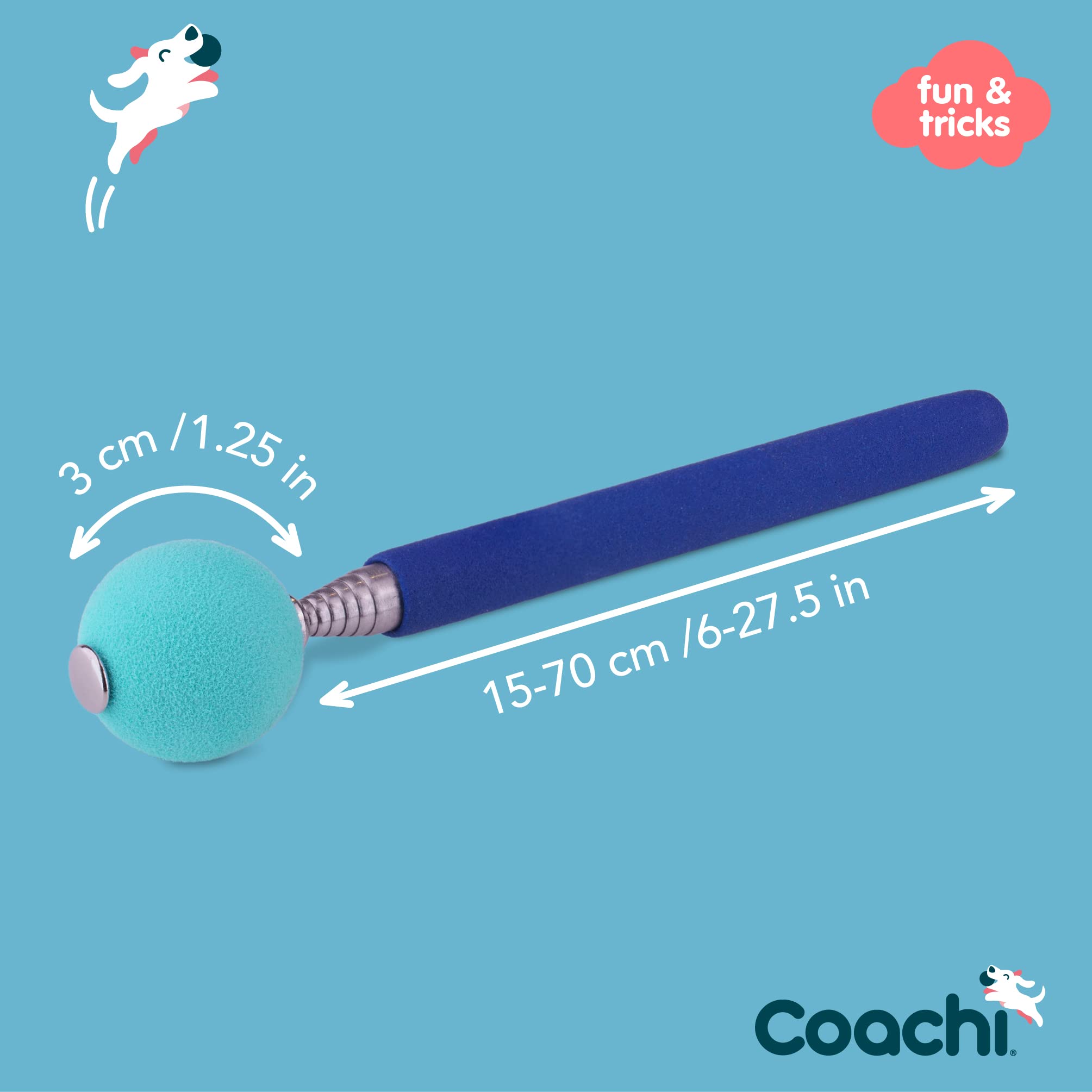 Coachi varita guía plegable a 15 cm para guardarla fácilmente.