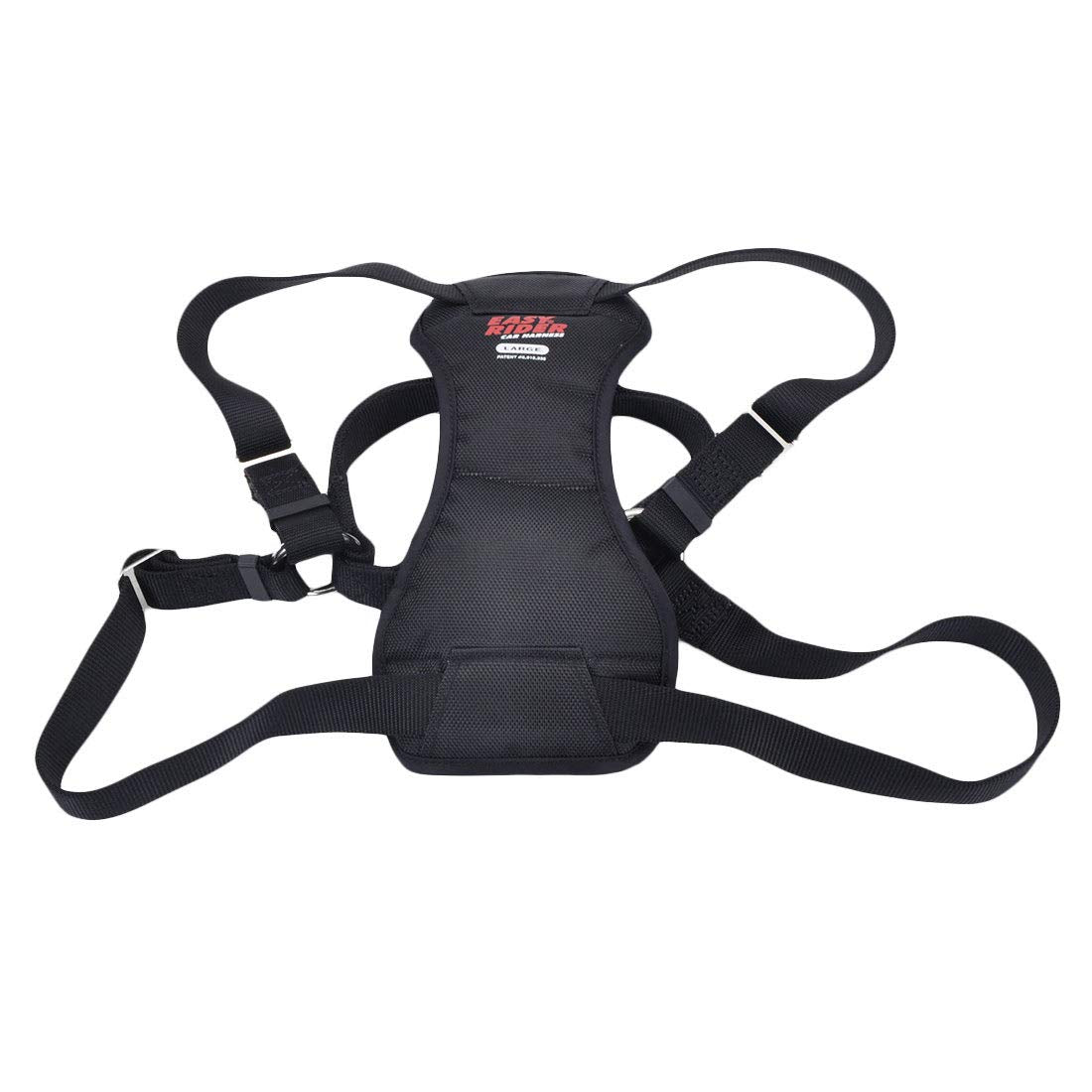 Arnés Coastal Easy Rider para perros en negro, enfoque coche seguro para viajes